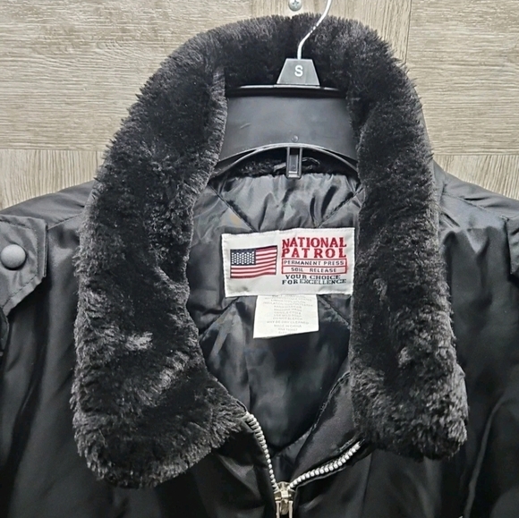 National Patrol Black Bomber Jacket Elastic Waist - Picture 5 of 9